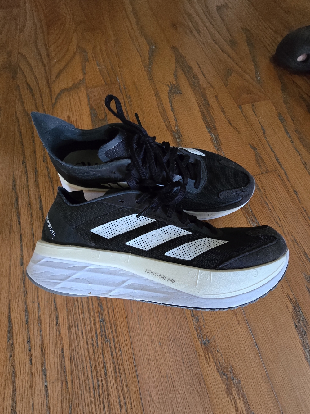 Adidas Adizero Boston Black & White Running Shoes